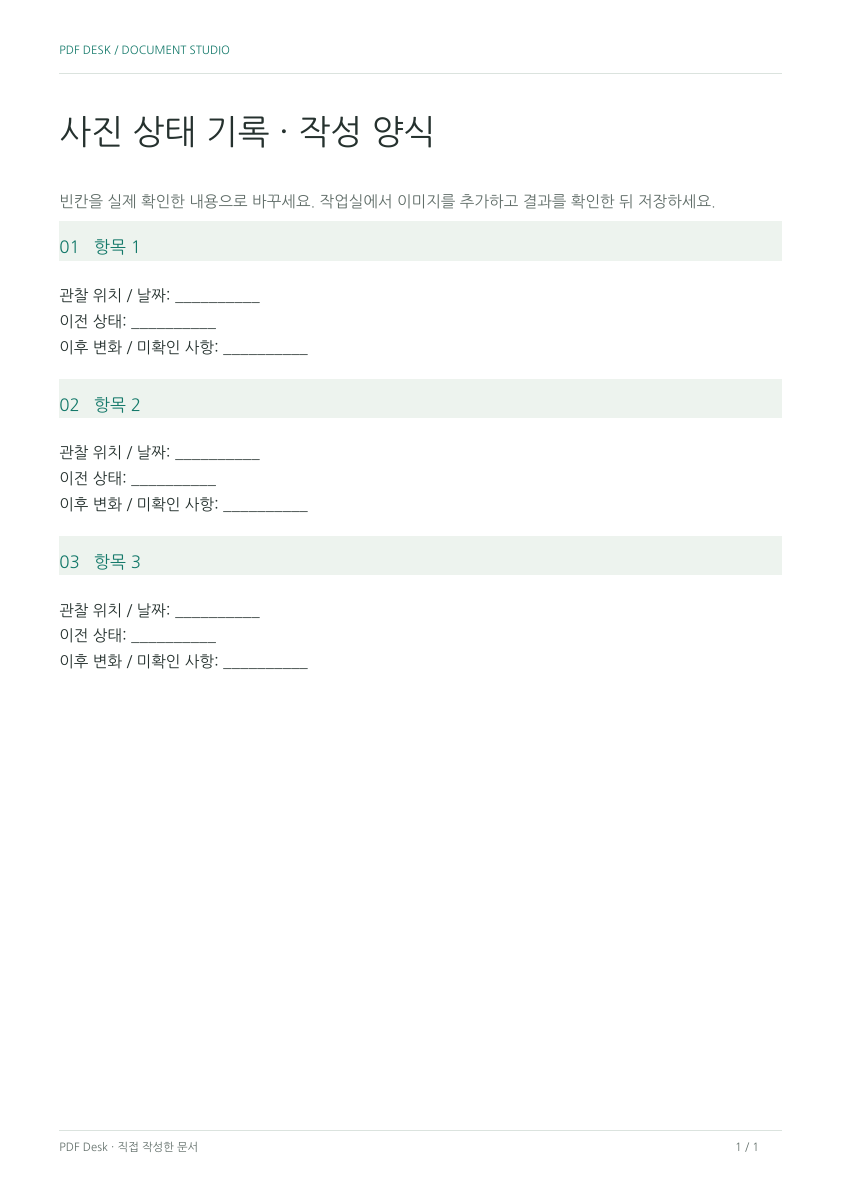 빈 양식 PDF
